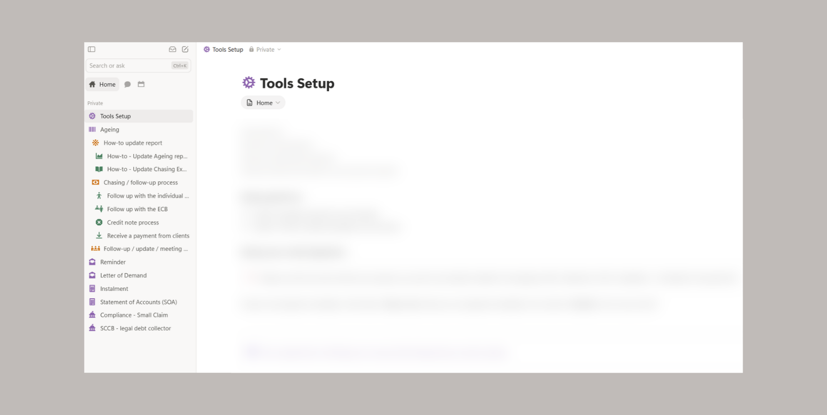 Preview of a new project